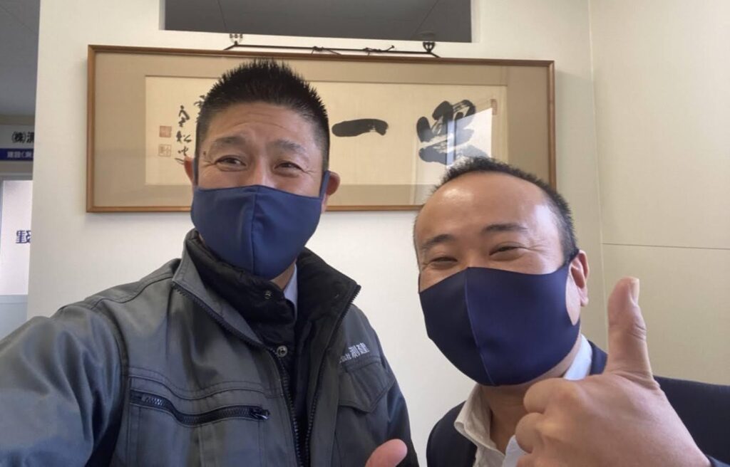 右：加藤直史さん　ファンテック 常務取締役
左：齋藤実さん　測建 代表取締役